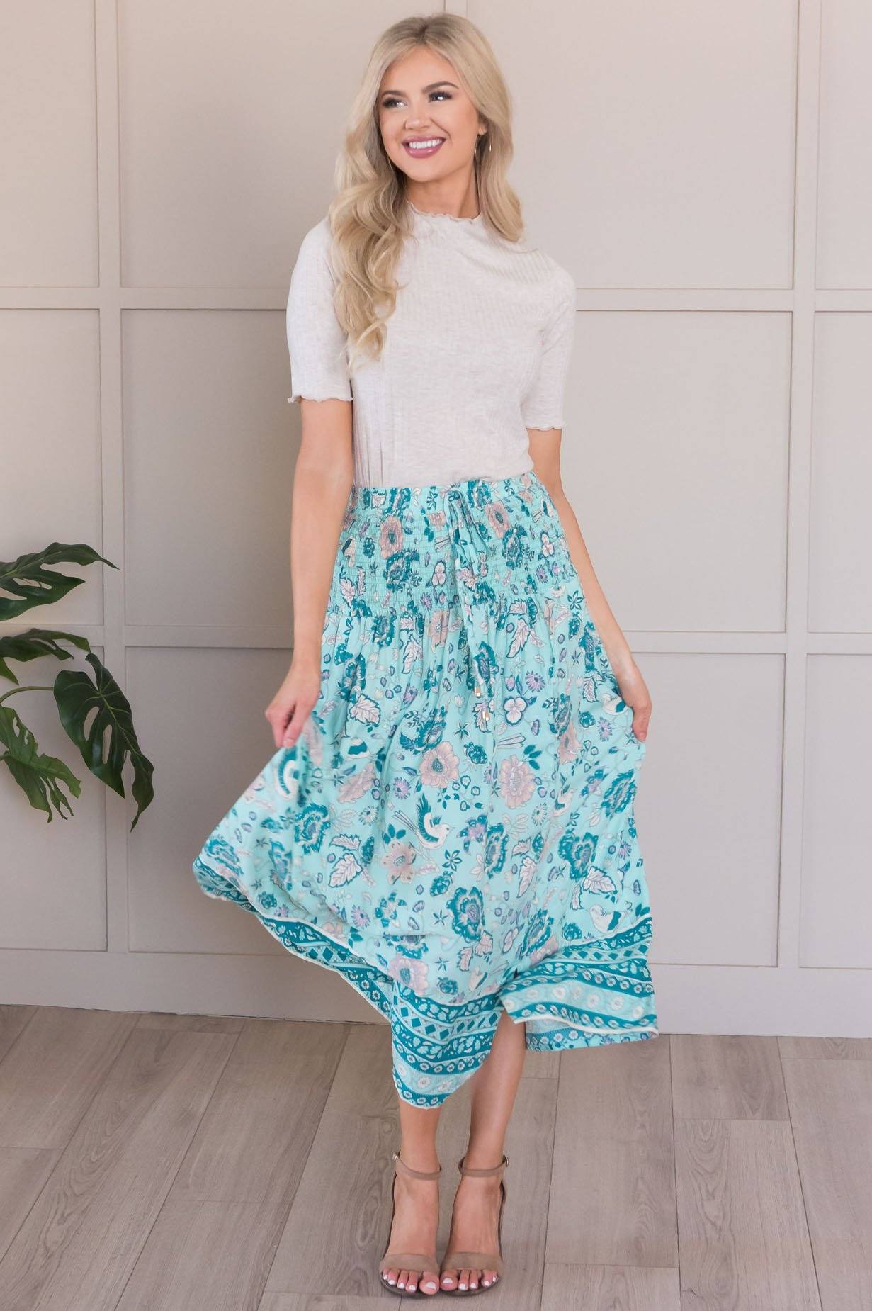 Twirl With Me Modest Bohemian Skirt