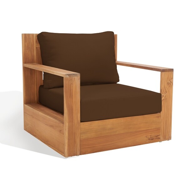 SAFAVIEH Couture Outdoor Kauai Solid Wood Patio Chair