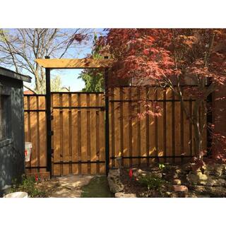 Slipfence 4 ft. x 6 ft. Wood and Aluminum Fence Gate Kit SF2-GK100