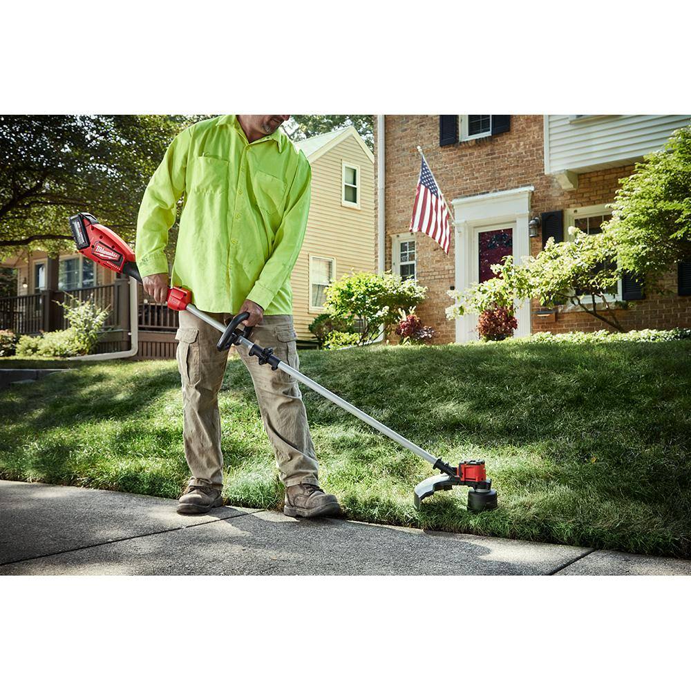 Milwaukee M18 18V Lithium-Ion Brushless Cordless String Trimmer Kit with 6.0 Ah Battery and Charger and 0.095 Trimmer Line 2828-21-49-16-2713