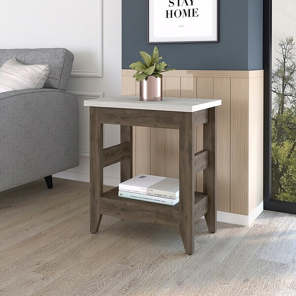 Estes Park Composite Wood Indoor Modern Side Table