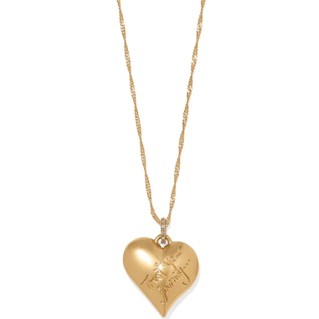 Brighton  Trust Your Journey Golden Heart Necklace