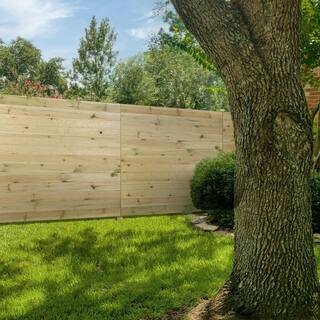 Outdoor Essentials 6 ft. x 8 ft. Pressure-Treated Parana Pine Wood Flat Top Horizontal Privacy Fence Panel 494029