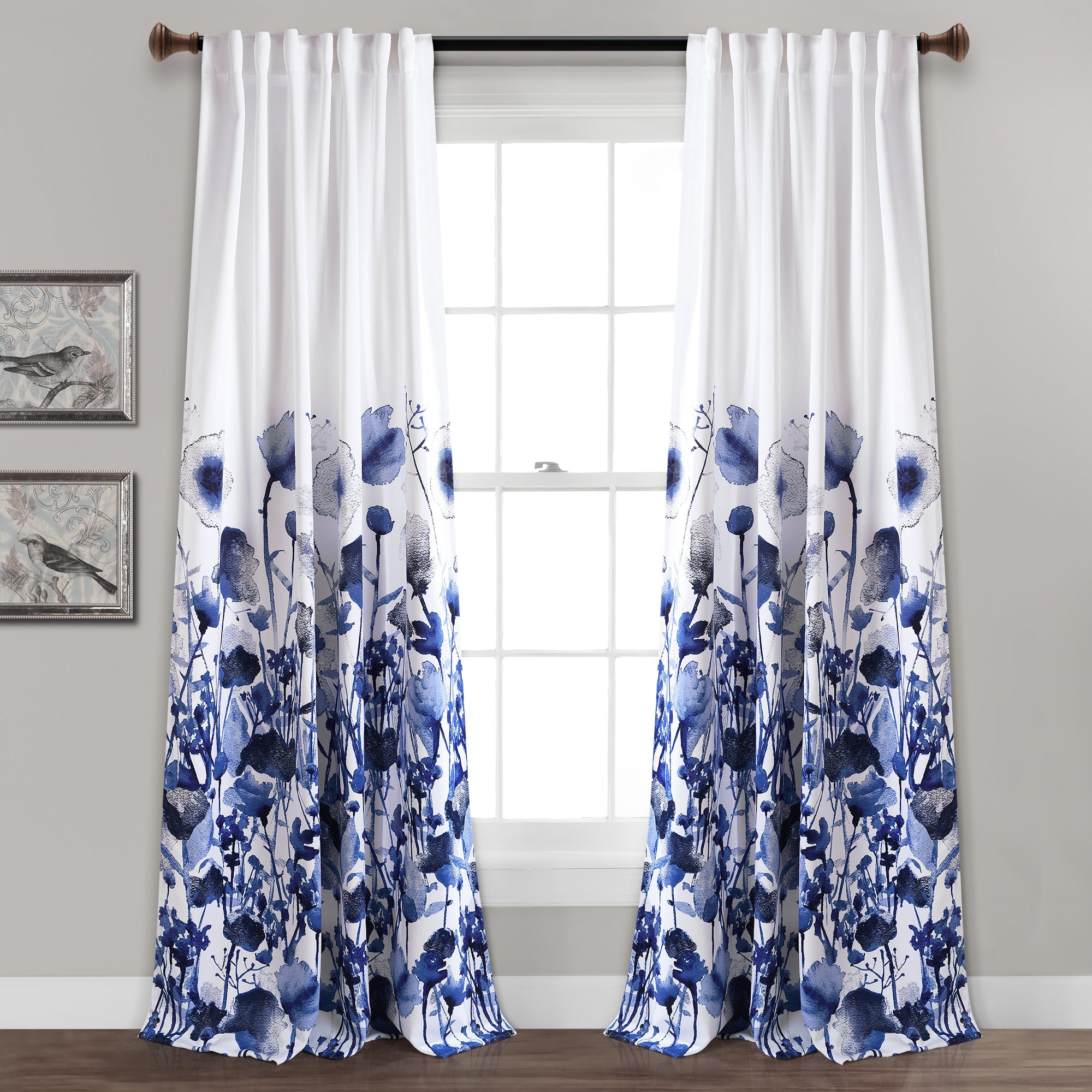 Zuri Flora Room Darkening Window Curtain Panel Set