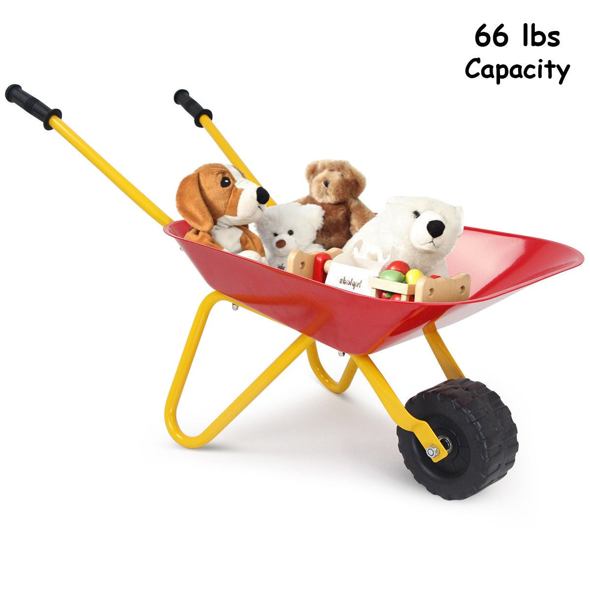 Kids Metal Wheelbarrow, Yard Rover Steel Tray