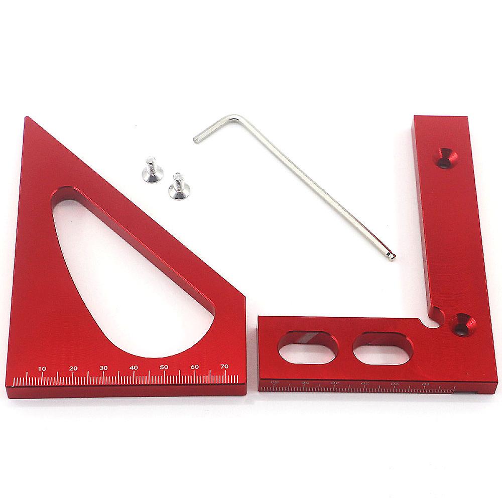 Woodworking Scribing Gauge Scriber Square Protractor Aluminum Alloy Triangle Ruler Measuring Tool For Carpenter