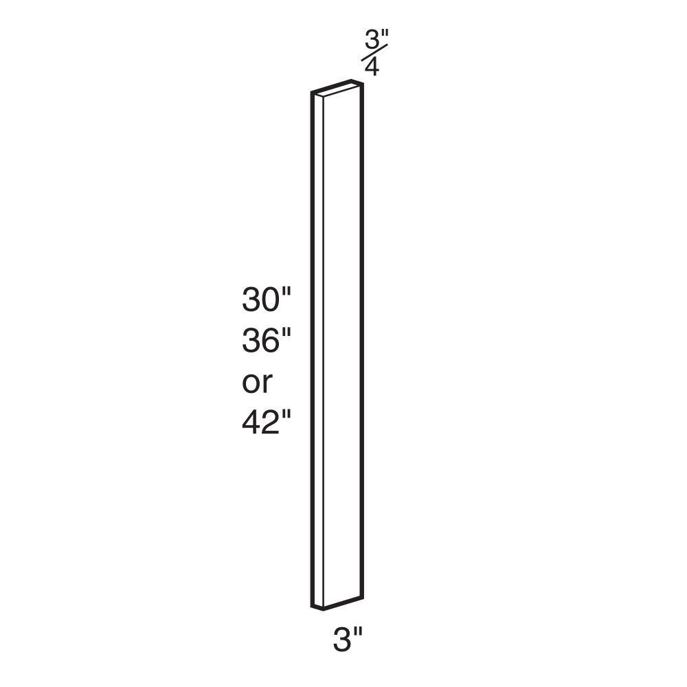 MILL'S PRIDE Richmond Verona White Shaker Ready to Assemble 3 in. x 36 in. x 0.75 in. Kitchen Cabinet Filler Strip FS36-RVW