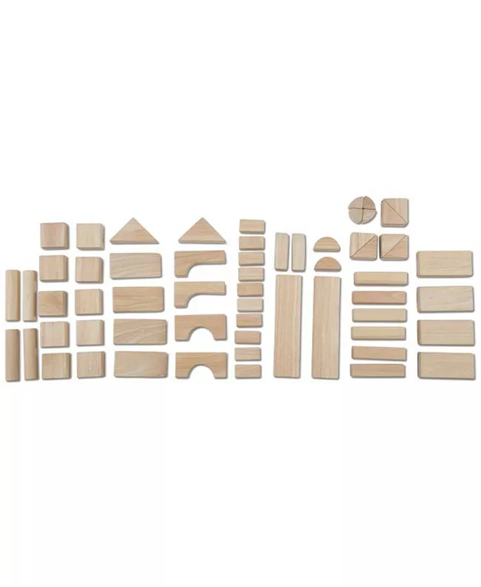 Melissa and Doug Melissa and Doug Standard Unit Solid-Wood Building Blocks With Wooden Storage Tray (60 pcs)