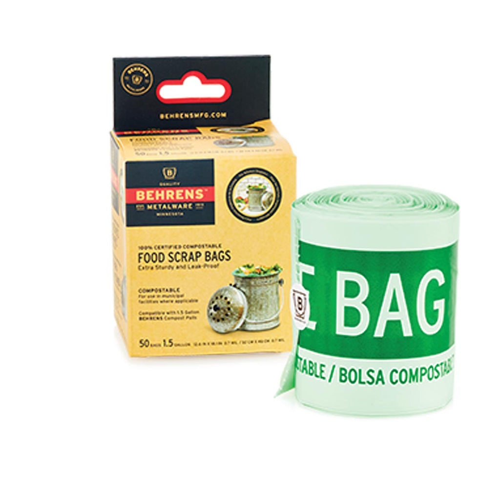 Behrens Compost Pail Food Scrap Bags， Roll/50