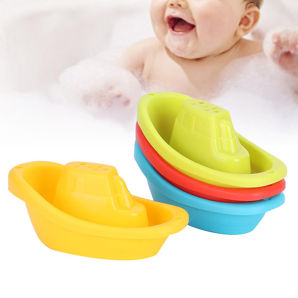 4pcs Bathroom Floating-ship Toy Children Bath Swimming Playing Boat Fun Educational Toyfloating Ship