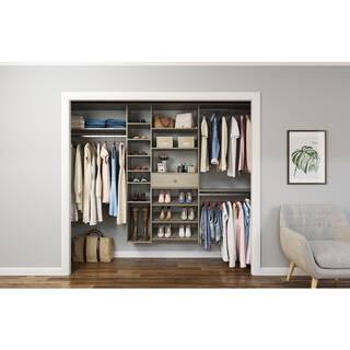 Closet Evolution 84 in. W - 108 in. W Rustic Grey Wood Closet System GR33