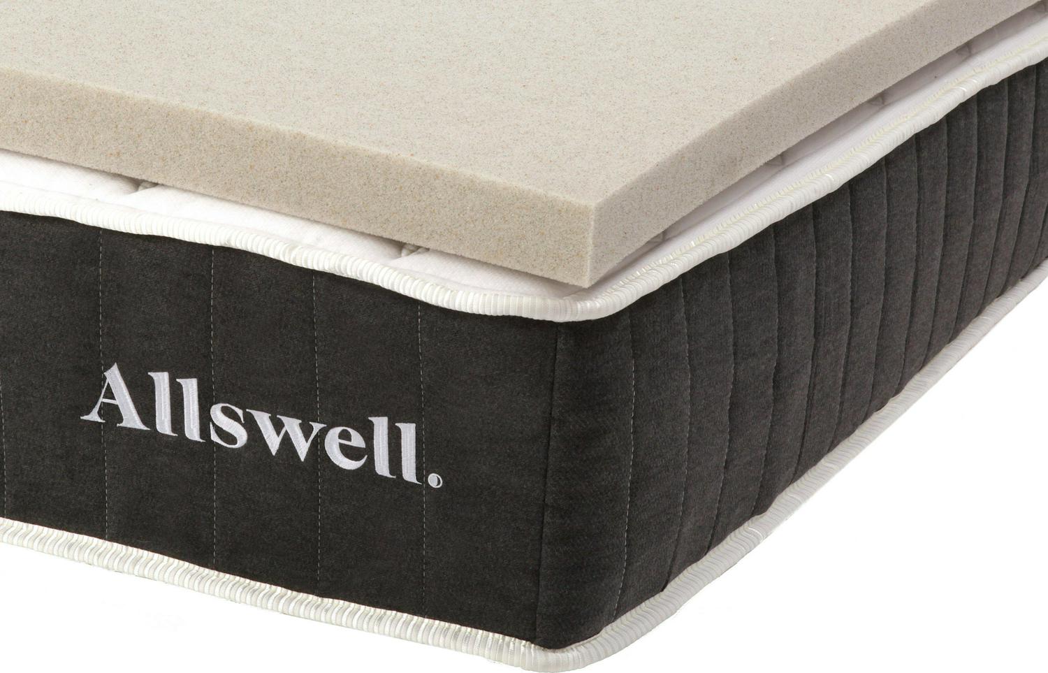 Allswell 2 Energex Foam Mattress Topper Infused with Graphite and Copper Gel， Queen