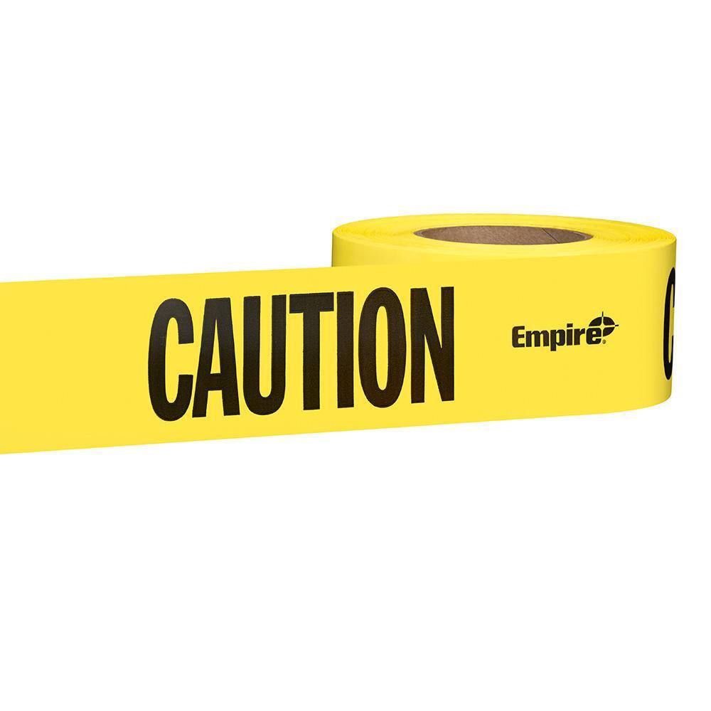 Empire 3 in. x 1000 ft. CautionCuidado Standard Barricade Tape (120-Pack) 77-1002120X