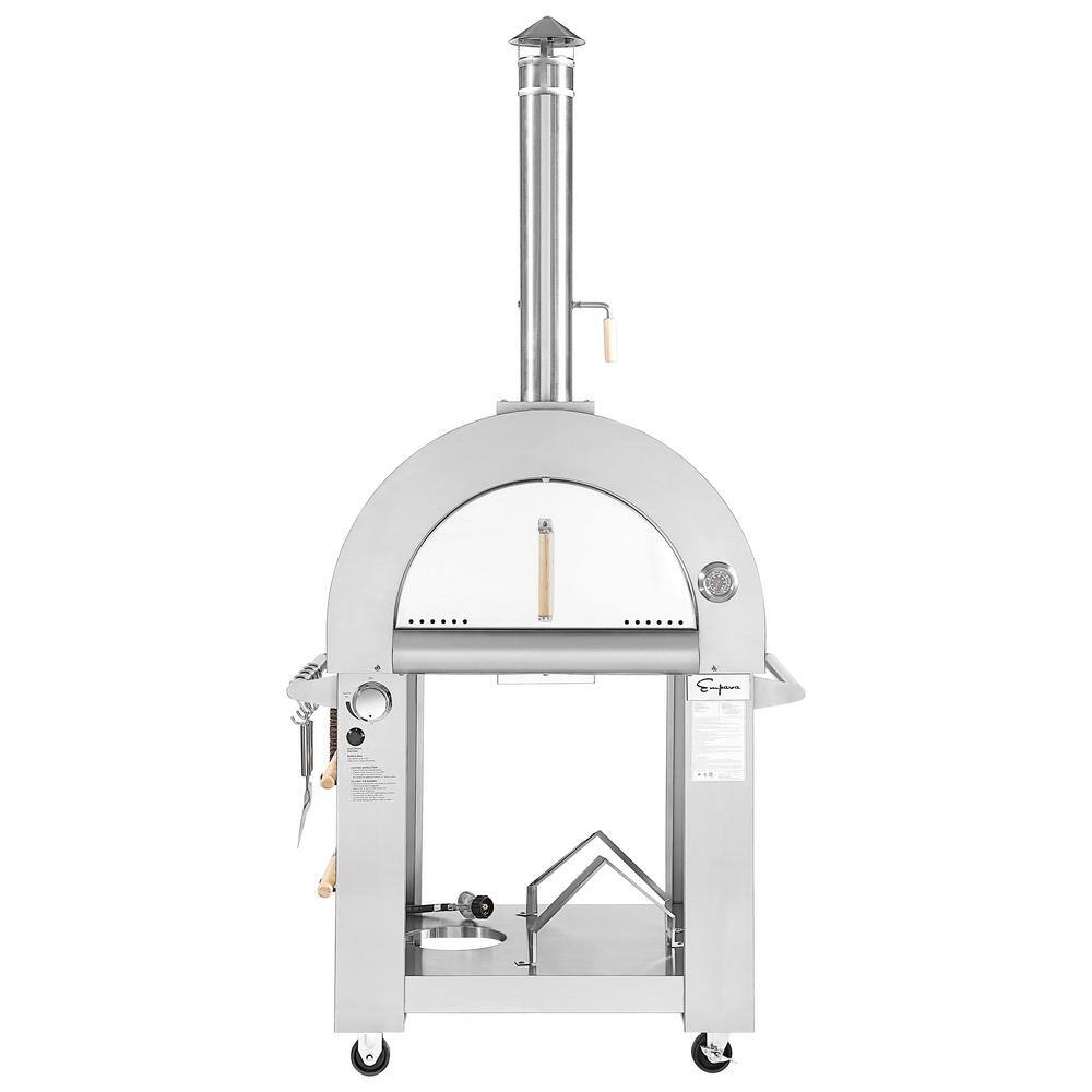 Empava Propane Tank Burning Outdoor Pizza Oven with Accessories in Stainless Steel EMPV-PG03