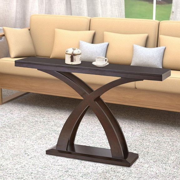 Benjara BM205365 Sofa Table with X Cross Base Supp...