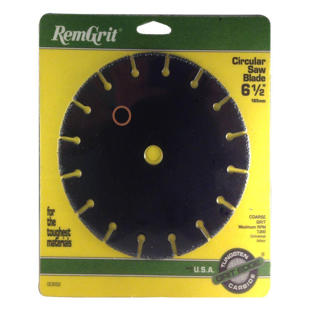 RemGrit 6-12 in. Coarse Grit Carbide Grit Circular Saw Blade GC652