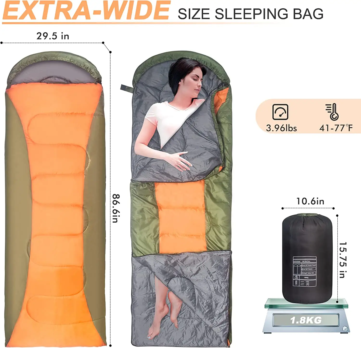 Wholesale Camping Sleeping Bag Comfortable Waterproof Camping Envelope Sleeping With Hood