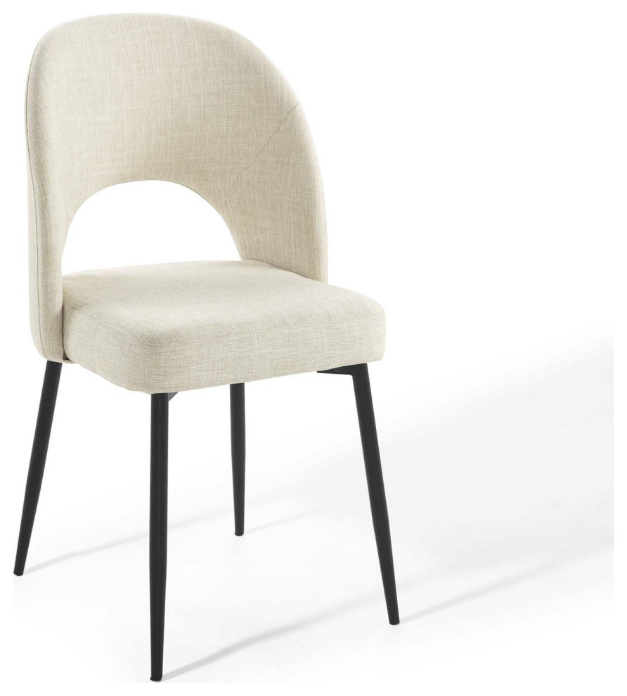 Rouse Upholstered Fabric Dining Side Chair   Midcentury   Dining Chairs   by PARMA HOME  Houzz