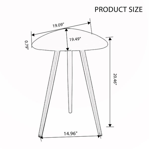 Triangle Faux Marble Side Table