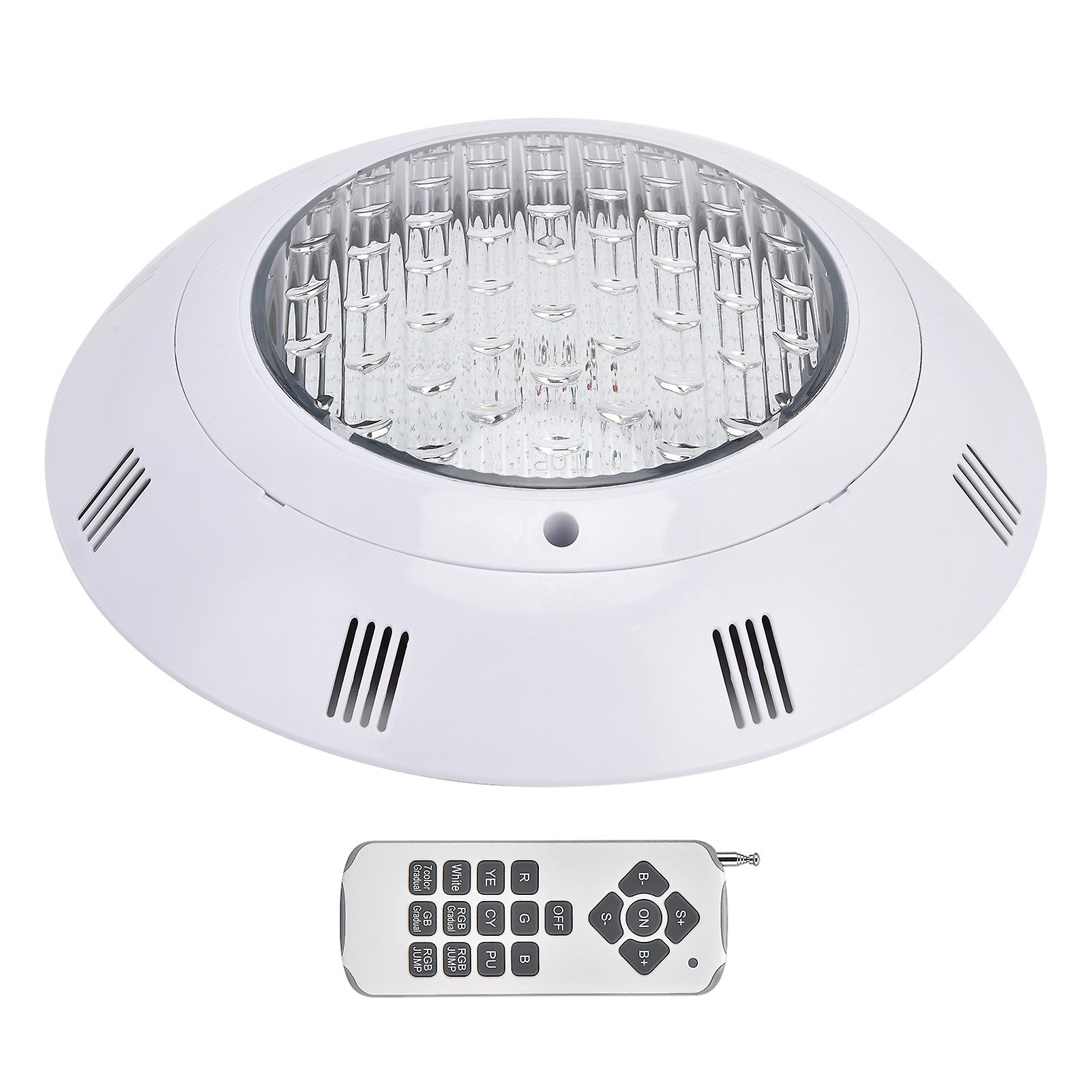 Waterproof LED Swimming Pool Light WallMounted RGB 18 Key Remote Control Underwater Light AC12V(18W 1800LM )