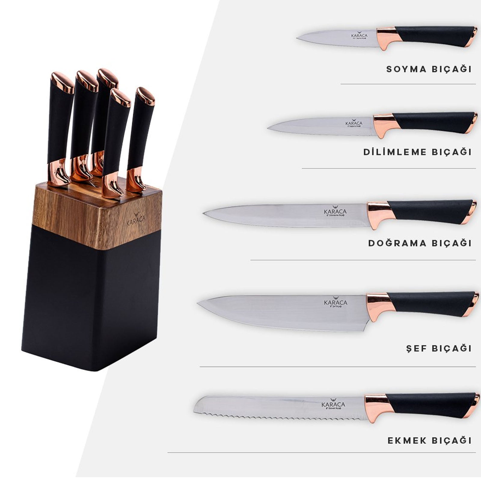 Grande Knife Set Black  153.03.07.8073