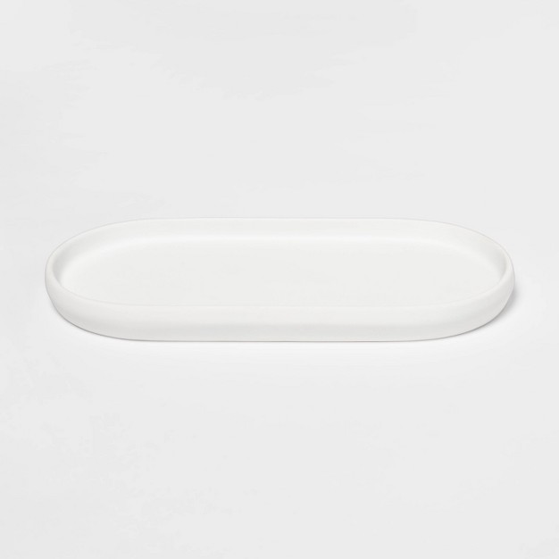 Modern Soft Touch Tray White