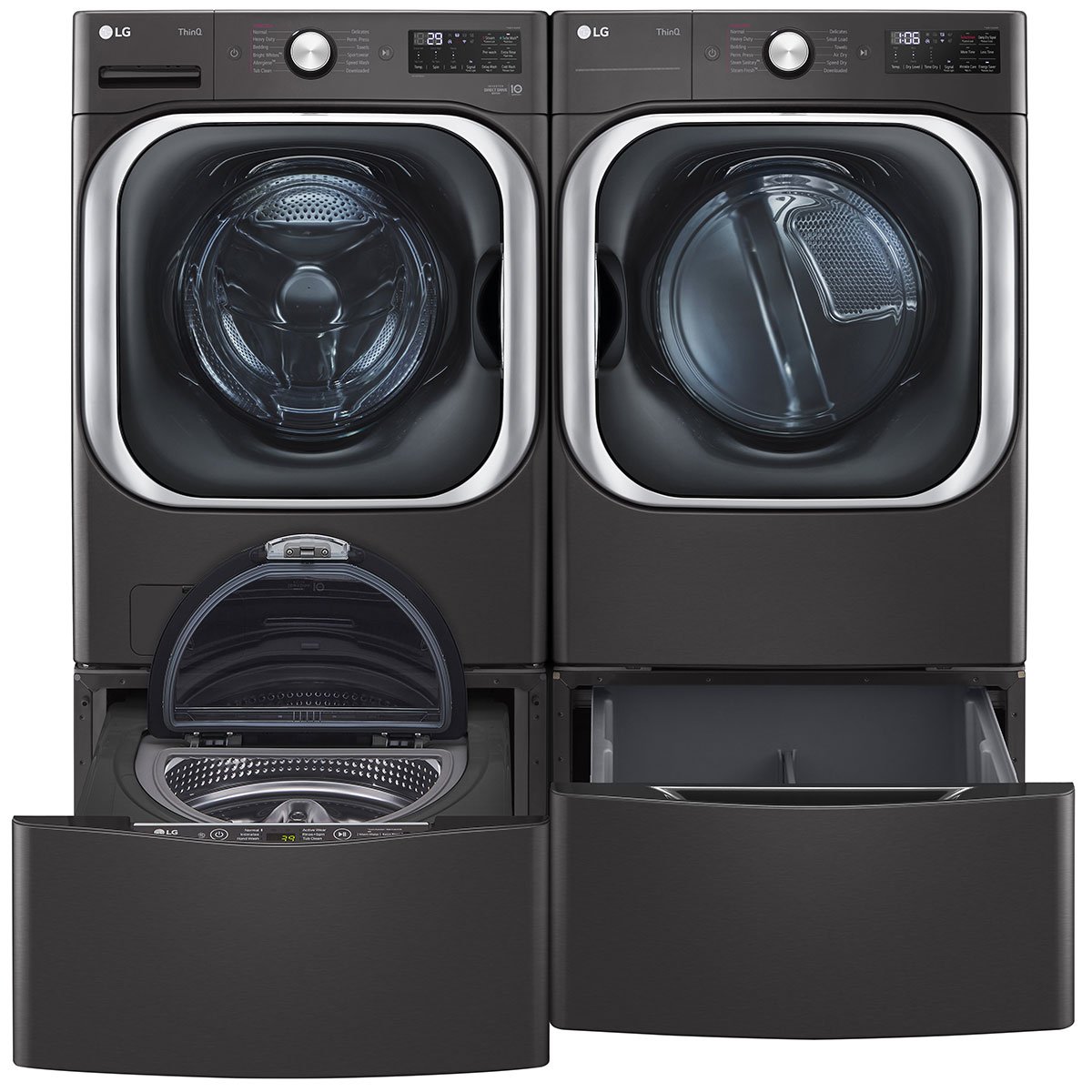 LG 9 Cu. Ft. Black Steel Front Load Electric Dryer With TurboSteam And Built-In Intelligence