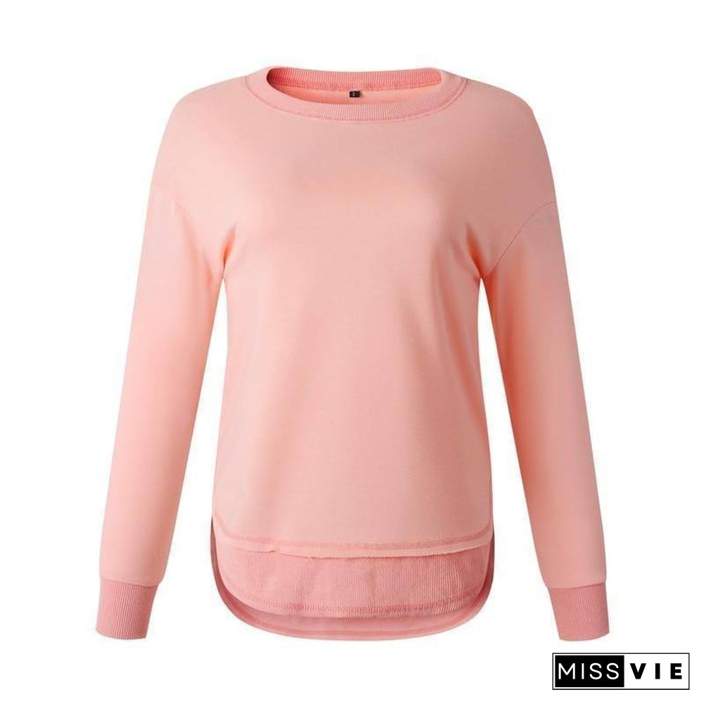 New Autumn Winter Woman Sweatshirt Without Hat Aesthetic Clothes Long Sleeve Streetwear Color Cute Tops Fall Women Clothing