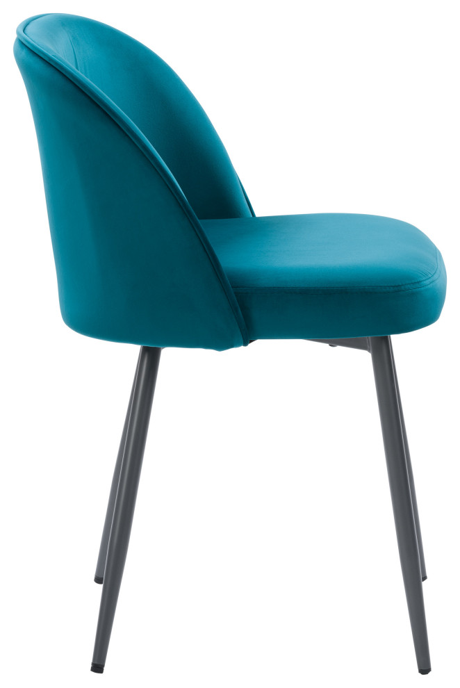 CorLiving Ayla Velvet Upholstered Side Chair   Midcentury   Dining Chairs   by CorLiving Distribution LLC  Houzz