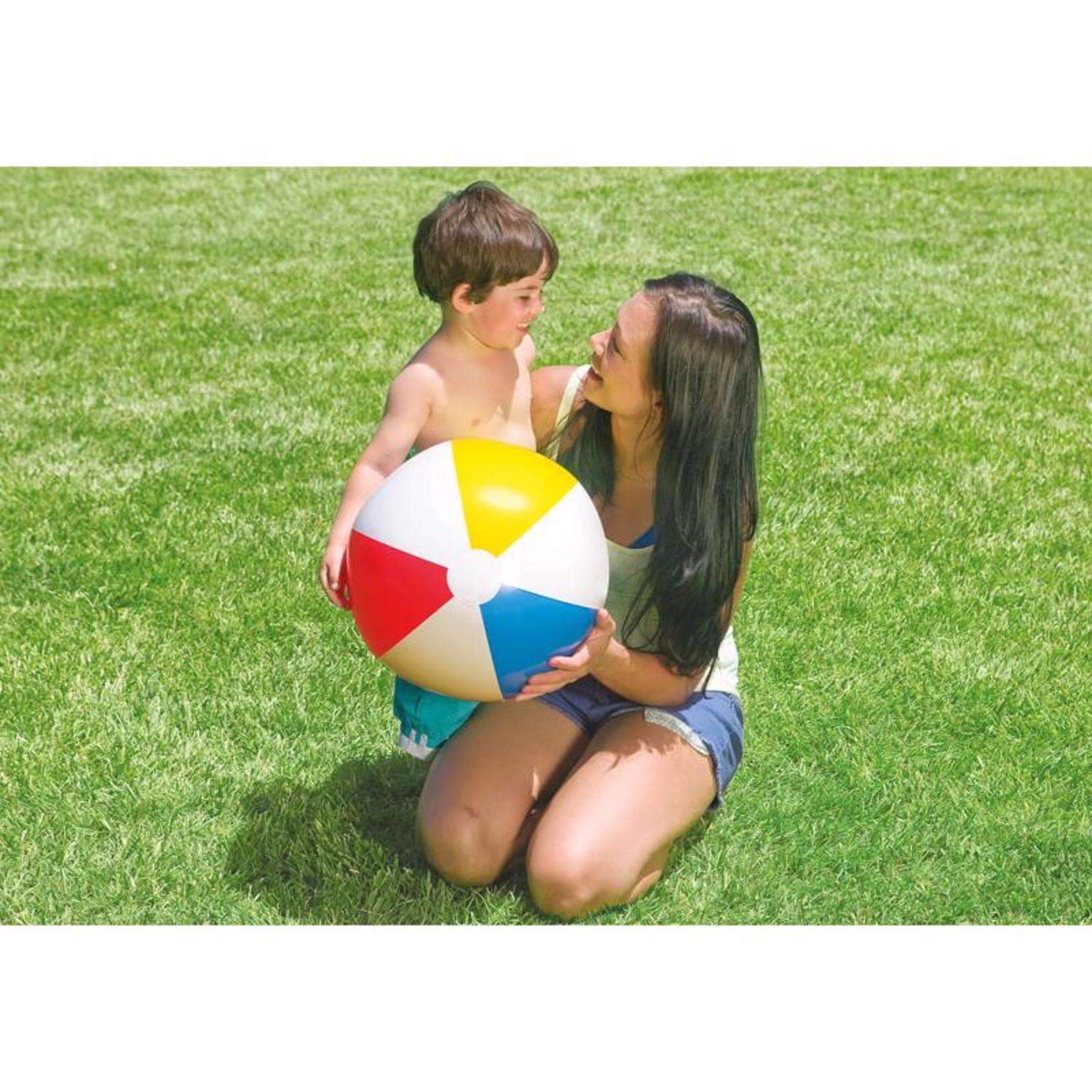 Intex Multicolored Vinyl Inflatable Glossy Panel Beach Ball