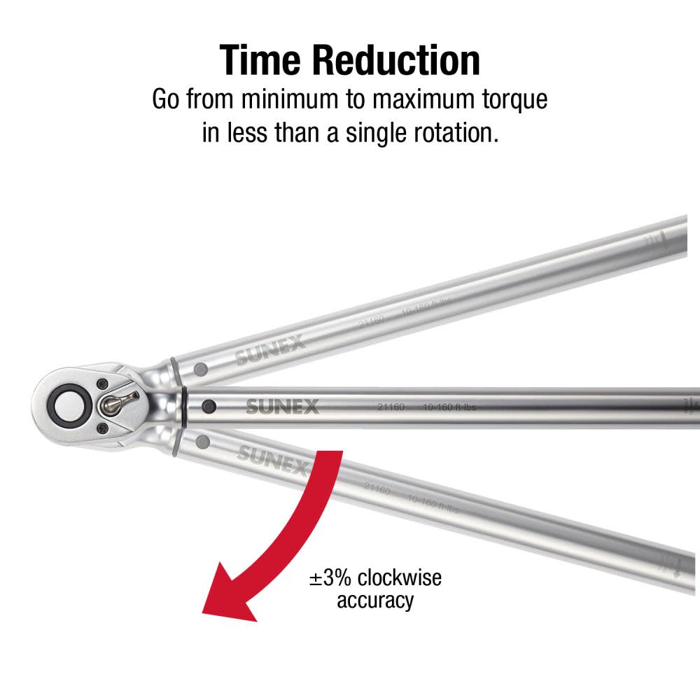 Sunex Indexing Torque Wrench 1/2 Drive ;