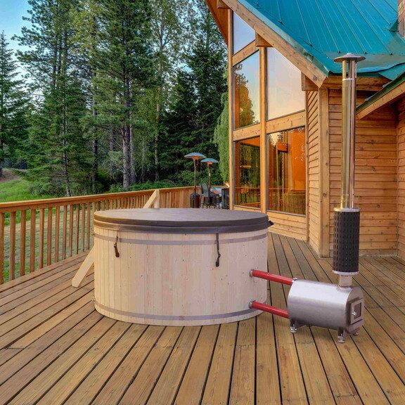 ALEKO PEWSHTUB AP Wood Fired Hot Tub and Ice Bath ...