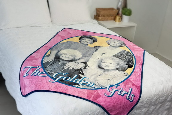 Just Funky Golden Girls Portrait Throw Blanket Fea...