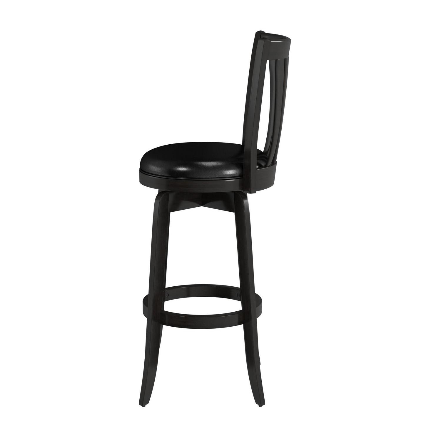 Hillsdale Furniture Savana 295  Wood Upholstered Bar Height Swivel Stool Black  Crowdfused