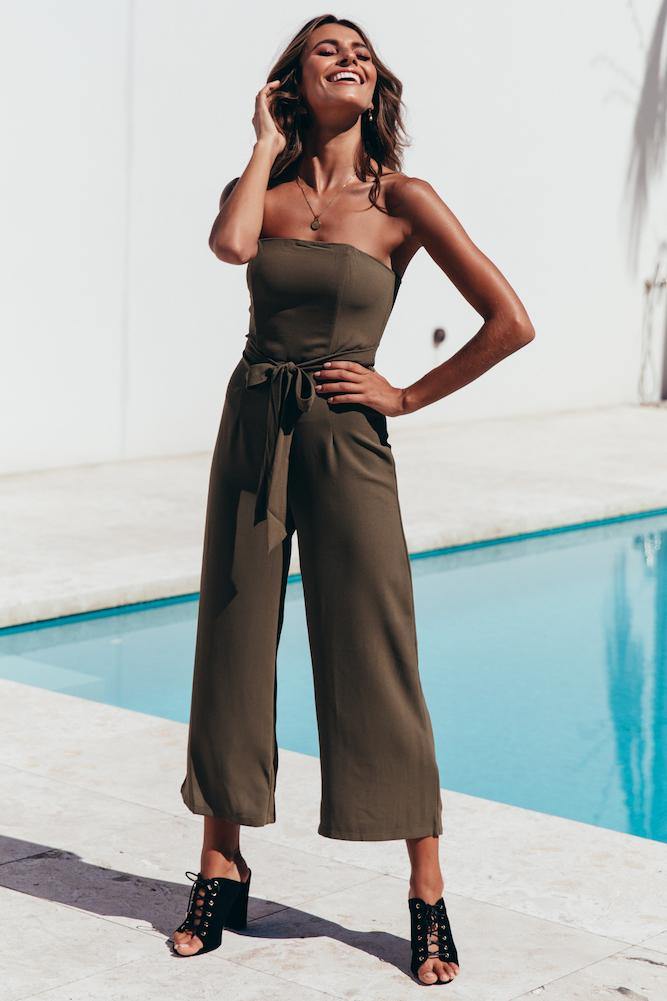 On The Defence Jumpsuit Khaki