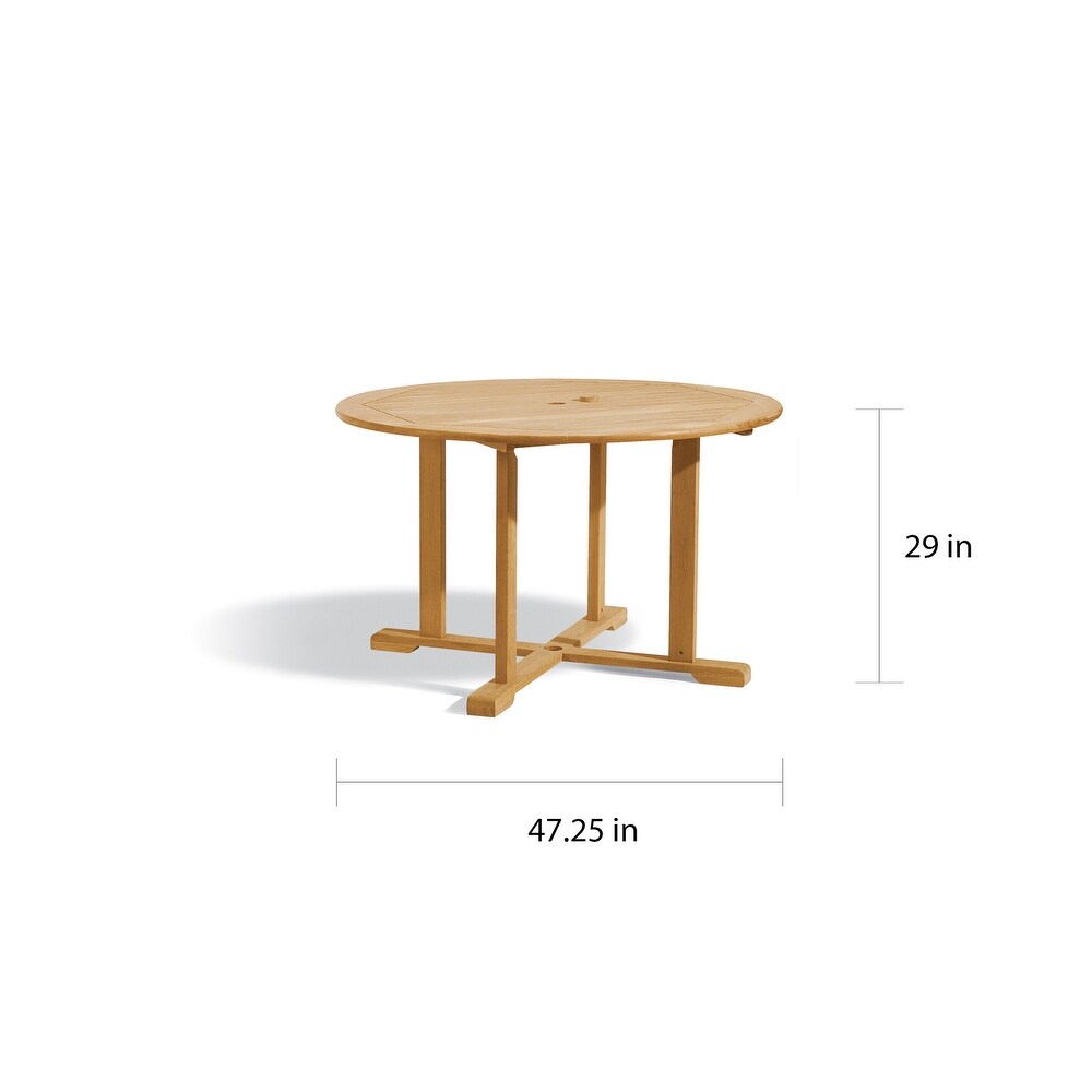 Nirwana 48 inch Natural Teak Round Dining Table by Havenside Home