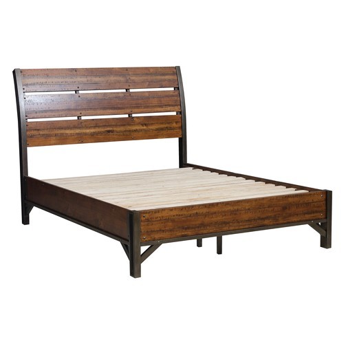 Industrial Design Platform Bed 1pc Eastern King Si...