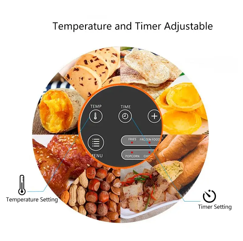 12L Air Fryer Oven, 1600W Air Fryer Oven Toaster, Rotisserie And Dehydrator with LED Digital Touchscreen 16-In-1 Countertop Oven