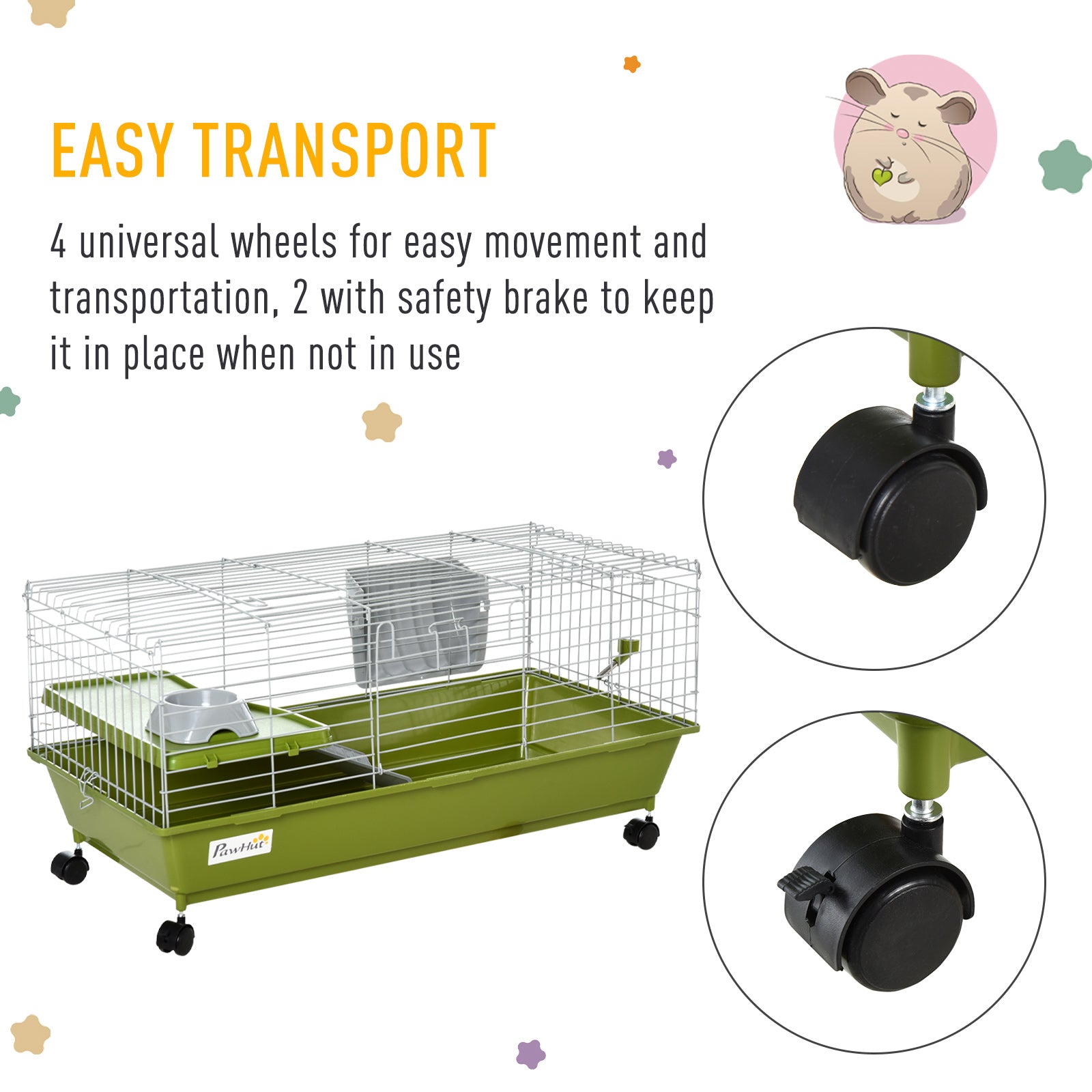 Pawhut Small Animal Cage with Platform， 35