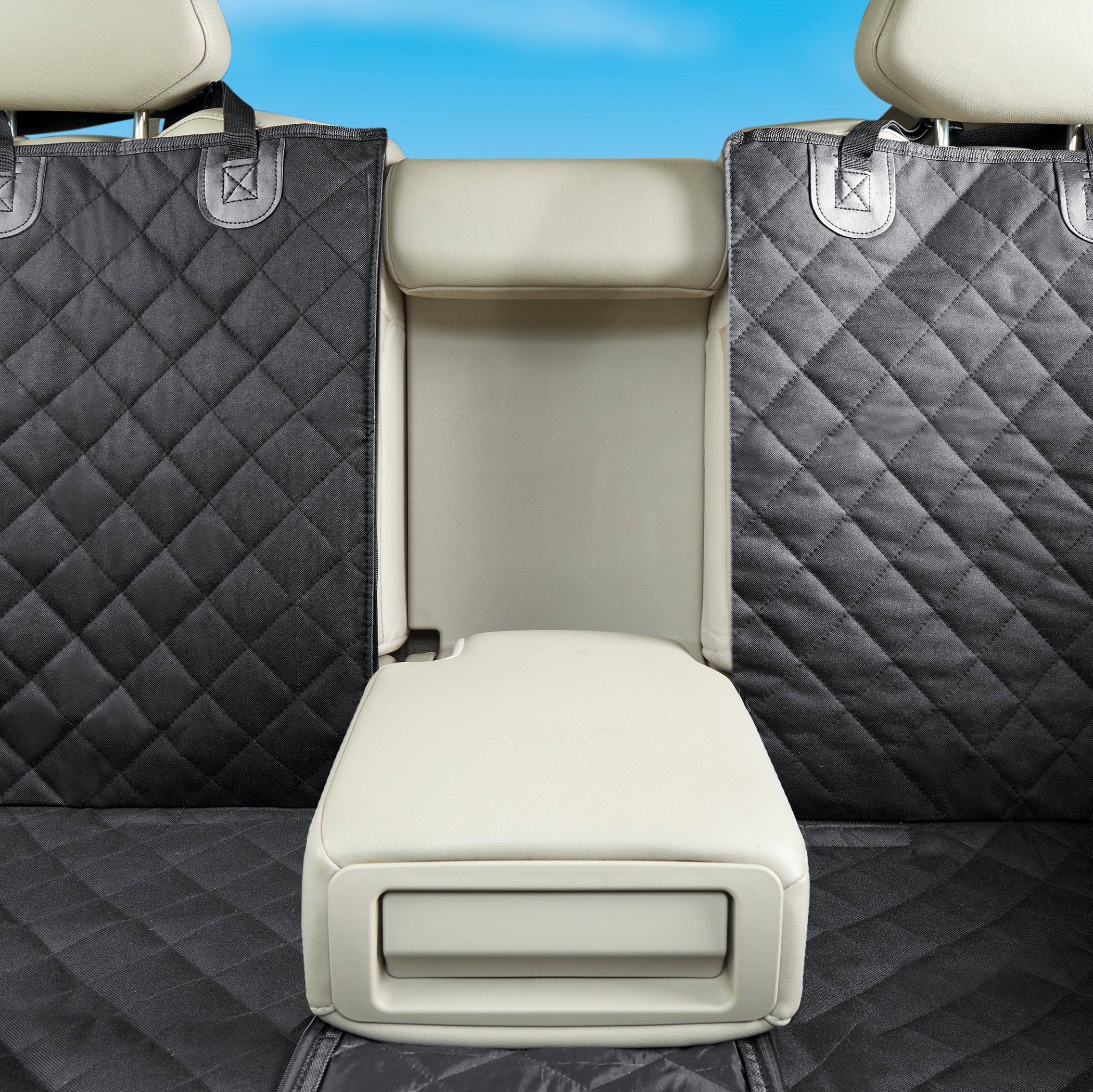 Collections Etc Heavy Duty Waterproof Back Seat Protector with Skid-Resistant Backing