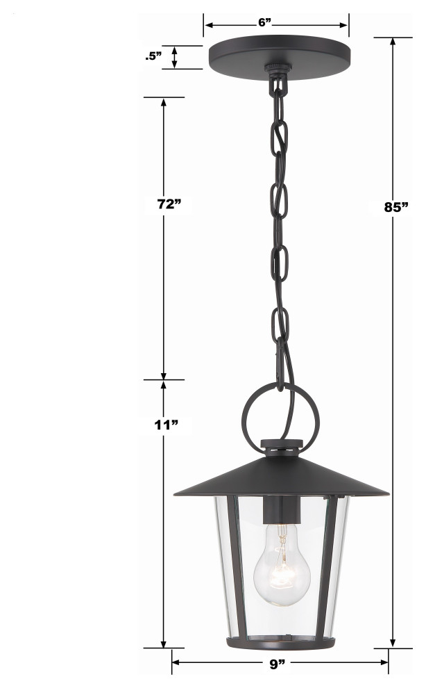 Andover 1 Light Outdoor Chandelier   Transitional   Outdoor Hanging Lights   by Crystorama Lighting  Houzz