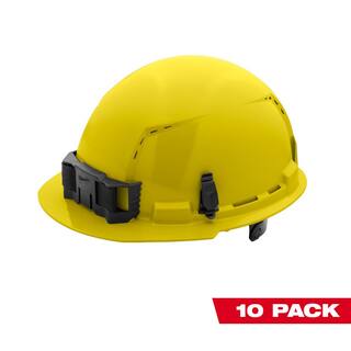 MW BOLT Yellow Type 1 Class C Front Brim Vented Hard Hat with 6-Point Ratcheting Suspension (10-Pack) 48-73-1222X10