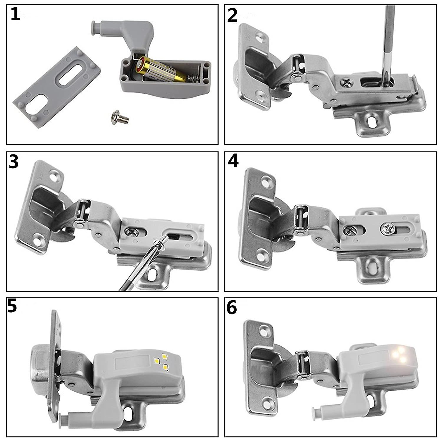 10pcs Universal Cabinet Hinge Led Light，for Modern Home Lamp-warm White