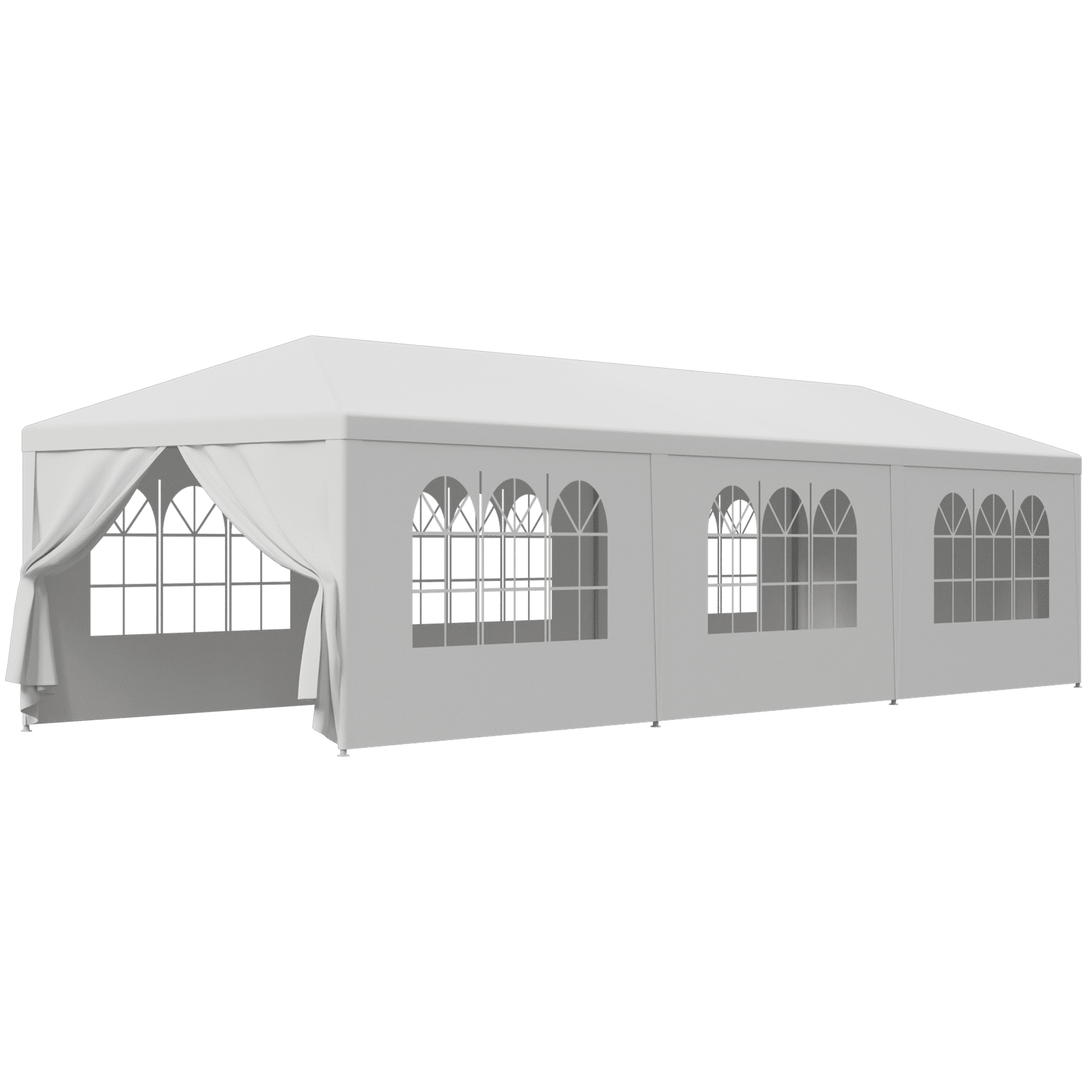 ZENSTYLE 10'x30' White Outdoor Gazebo Canopy Wedding Party Tent 8 Removable Walls