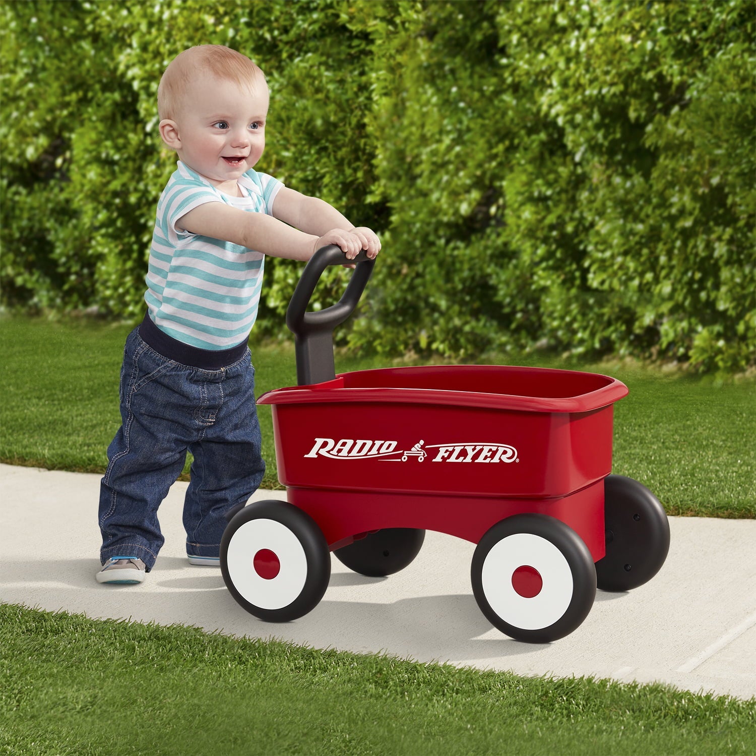 Radio Flyer, My 1st 2-in-1 Play Wagon Push Walker, Red