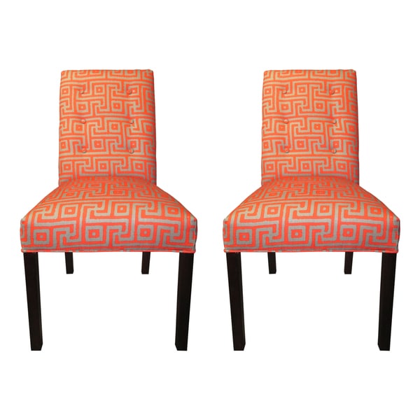 Greece Atomic 6-button Tufted Dining Chairs (Set of 2) - 21 inches w. x 26 inches d. x 39 inches h