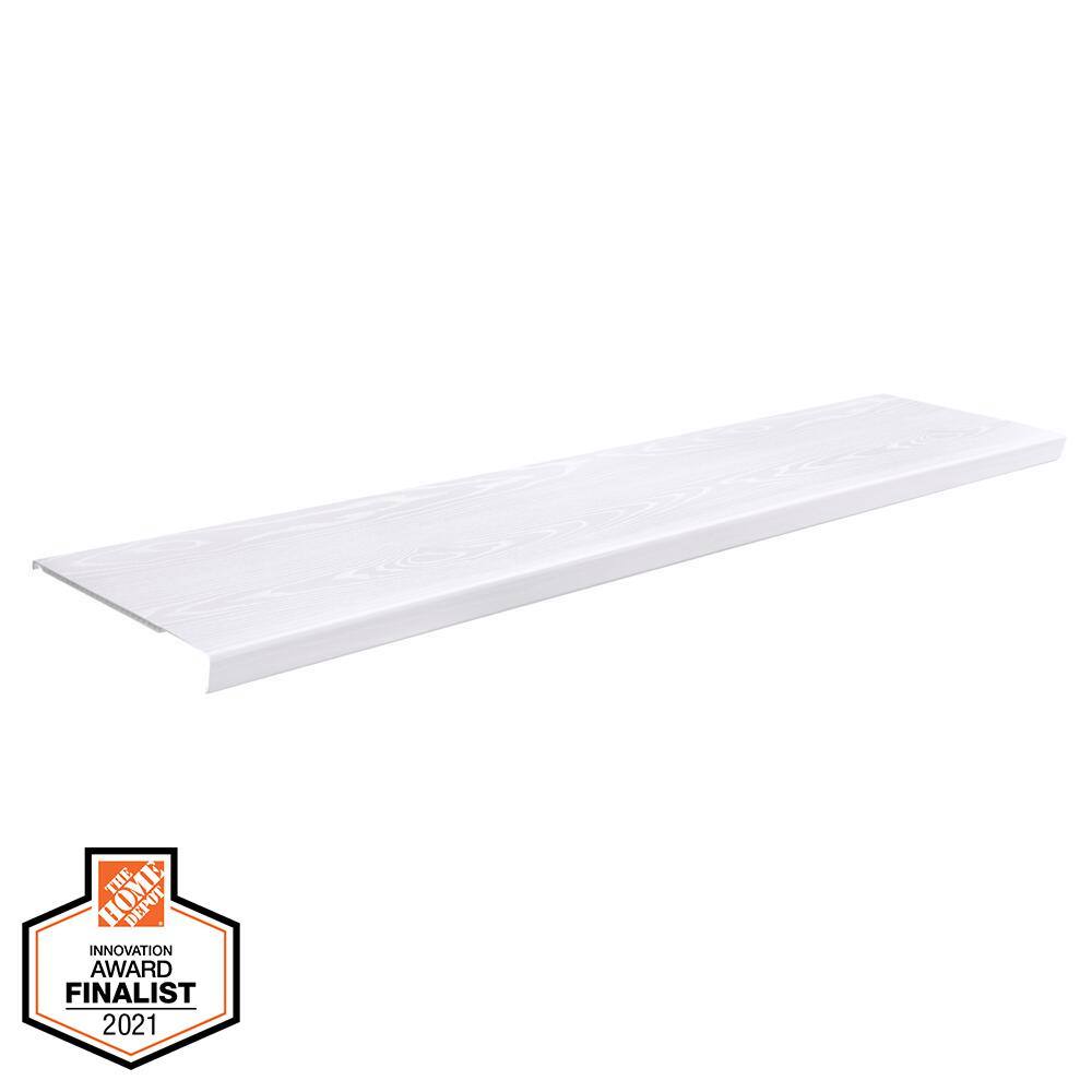 Everbilt 4 ft. x 12 in. Decorative Shelf Cover - White 90338