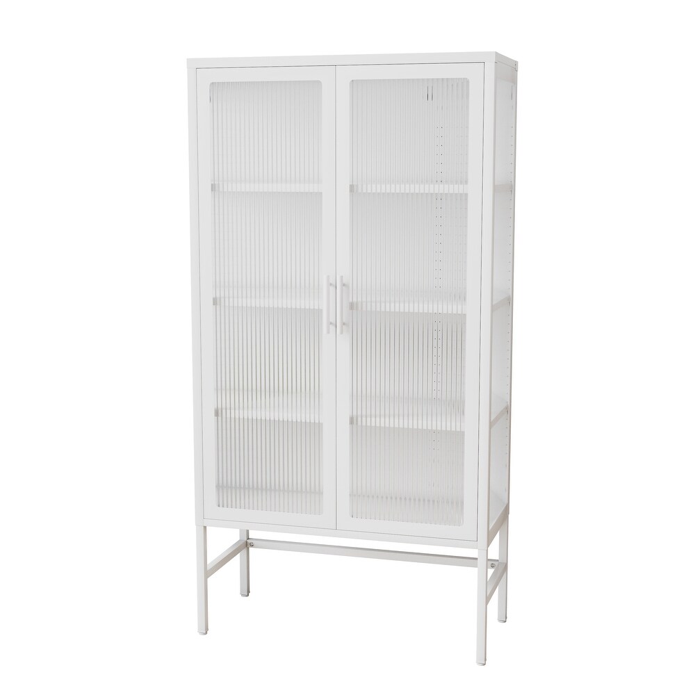 Glass Door with Adjustable Shelves Sideboard