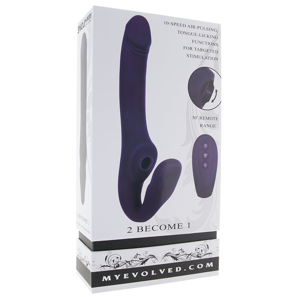 2 Become 1 Air Pulsing Strapless Strap-On