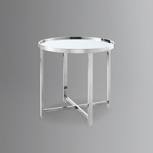 Maxen Mirrored Top End Table